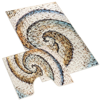 3D tisk  sada - Oblázek béžová - sada 60x100, 60x50 cm