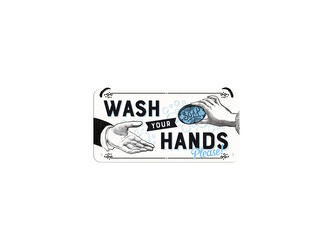 Nekupto Závěsná cedule Wash Your Hands NA28047