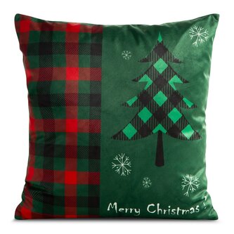 Vánoční polštář MERRY III. zelená 45x45 cm MyBestHome