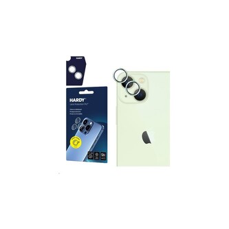 3mk Hardy Lens Protection skla na fotoaparát Pro Apple iPhone 15/15 Plus zelená