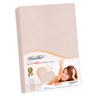 Prostěradlo froté - pudrová růžová - 90x200 cm