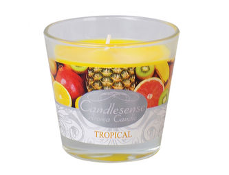 Svíčka ve skle TROPICKÉ OVOCE vonná 140g