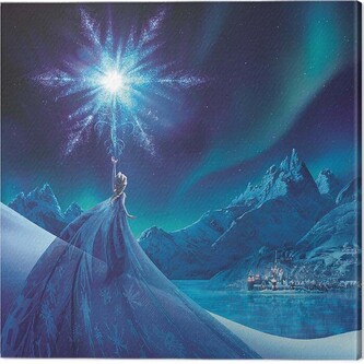 Obraz na plátně Frozen - Elsa Ice Star, 2 cm - 30×30 cm