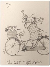 Obraz na plátně Sam Toft - The Cat Taxi Service, 2 - 30×40 cm