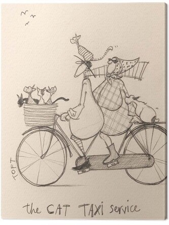 Obraz na plátně Sam Toft - The Cat Taxi Service, 2 - 30×40 cm