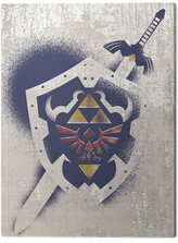 Obraz na plátně The Legend of Zelda - Hylian Shield Stencil, 2 cm - 60×80 cm