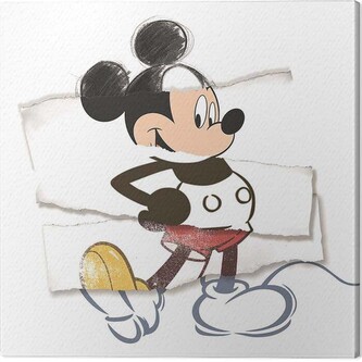 Obraz na plátně Mickey Mouse - Torn, 2 cm - 40×40 cm