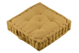 Sedací polštář na zem COLINE mustard/hořčicová 45x45 cm France