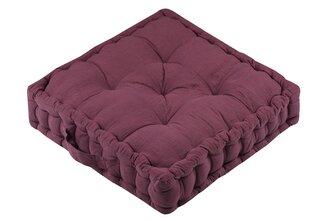 Sedací polštář na zem COLINE vínová 45x45 cm France