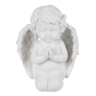 Andílek modlící se - figurka z polyresinu, barva bílá.