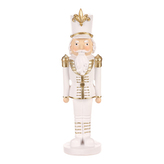 Voják v uniformě - soška z polyresinu, střední vel., barva bílo - zlatá.