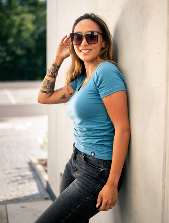 Bobánek Dámské tričko UniFit krátký rukáv - Petrolejové - S Bobánek Dámské tričko UniFit krátký rukáv - Petrolejové - S