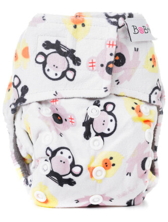 Bobánek Novorozenecká extra jemná AIO plenka suchý zip - Zvířátka