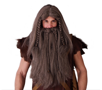 Vikingská paruka a vousy v boxu