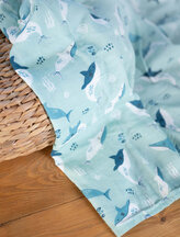 Bambusová zavinovací plena Digitisk - Žraloci 120 x120 cm