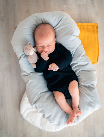 Bobánek Zavinovací body na látkové pleny dlouhý rukáv - Černá - 62