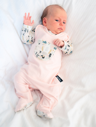 Bobánek Kojenecké dupačky na látkové pleny - Světle růžové - 80