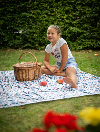 Bobánek Nepromokavá deka univerzální - Bílá pírka 150 x 150 cm