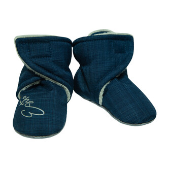 Capáčky barefoot Softshell Lamb Navy blue; Barva: modrá; Velikost: 4 - délka stélky: 14 cm
