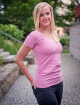 Bobánek Dámské tričko UniFit krátký rukáv - Starorůžové - L