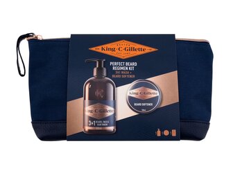 Gillette King C. šampon Gillette King C. Beard, Face & Hair Wash 350 ml + balzám na vousy Gillette King C. Beard Softener 100 ml