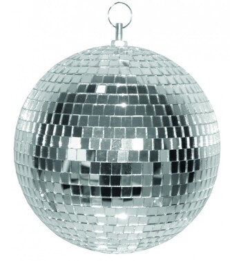 Zrcadlová koule 30 cm, stříbrná