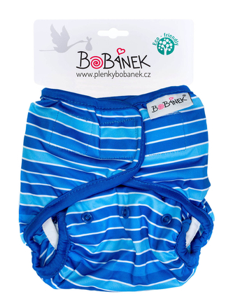 Bobánek Svrchní kalhotky suchý zip - Modré proužky