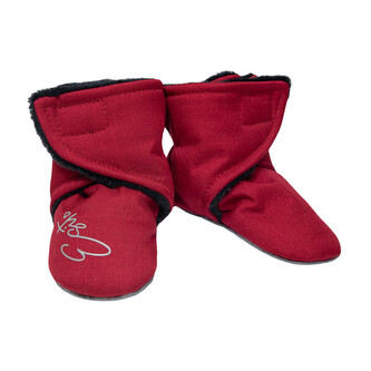 Capáčky barefoot Softshell Lamb Red; Barva: červená; Velikost: 2 - délka stélky: 12 cm