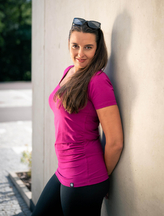 Bobánek Dámské tričko UniFit krátký rukáv - Fuchsiové - M