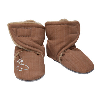 Capáčky barefoot Softshell Lamb Brown; Barva: hnědá; Velikost: 2 - délka stélky: 12 cm