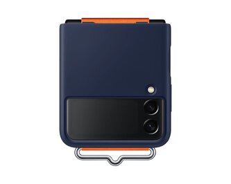 EF-GF711TNE Samsung Silikonový Kryt vč Popruhu pro Galaxy Z Flip 3 Navy (Pošk. Balení)