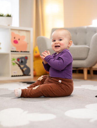 Bobánek Body dlouhý rukáv - Fialová - 86