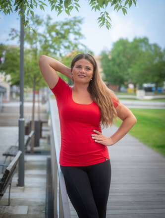 Bobánek Dámské tričko UniFit krátký rukáv - Červené - S Bobánek Dámské tričko UniFit krátký rukáv - Červené - S