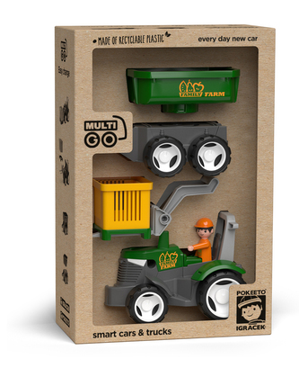 ECO MultiGO Farm 2+1 - Igráček farmář, traktor s přívěsem ECO MultiGO Farm 2+1 - Igráček farmář, traktor s přívěsem