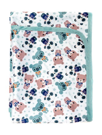 Bobánek Přebalovací podložka - Medvídci v triku 75 x 75 cm