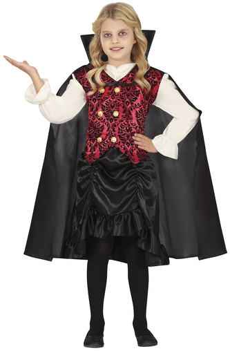 Typická upírka dětský dívčí kostým 10-12 let
