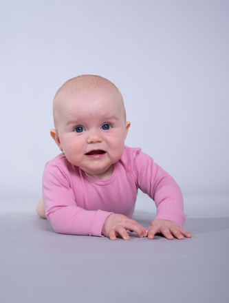 Bobánek Body na látkové pleny dlouhý rukáv - Růžová - 80