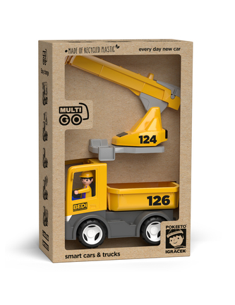 ECO MultiGO Build 2+1 - Igráček stavbař, auto, jeřáb, valník ECO MultiGO Build 2+1 - Igráček stavbař, auto, jeřáb, valník