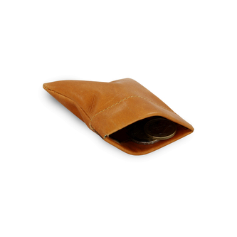 Kožená kapsa na mince (měšec) Arwel 7708­ - světle hnědé