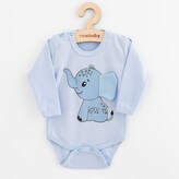 Kojenecké body s dlohým rukávem New Baby Happy Elephant blue - velikost 80 (9-12m)