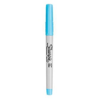 Permanentní popisovač "Ultra Fine Point", světle modrá, 0,5 mm, kuželový hrot, SHARPIE NSH0811260