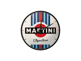Nekupto Nástěnné hodiny Martini (L'Aperitivo Racing Stripes) NA51205