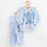 Kojenecká souprava tričko a tepláčky New Baby Happy Elephant blue - velikost 80 (9-12m)