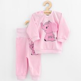 Kojenecká souprava tričko a tepláčky New Baby Happy Elephant pink - velikost 68 (4-6m)