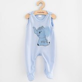 Kojenecké bavlněné dupačky New Baby Happy Elephant blue - velikost 80 (9-12m)