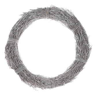 Proutěný věnec - průměr 40 cm, barva bílá.