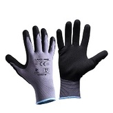 LAHTI PRO - Rukavice ochranné BLACK/GREY s nitrilovou vrstvou - velikost 8 (blistr)