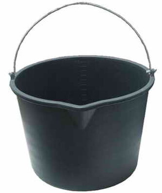 Vědro stavební s držadlem a výlevkou 12l - černé