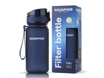 FILTRAČNÍ LÁHEV AQUAPHOR CITY 0,35 L, TMAVĚ MODRÁ - AQU