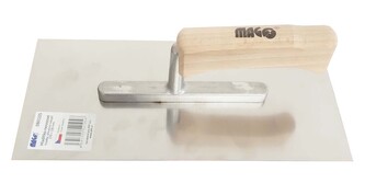 Hladítko nerezové 270x130mm hladké - dřevěná rukojeť